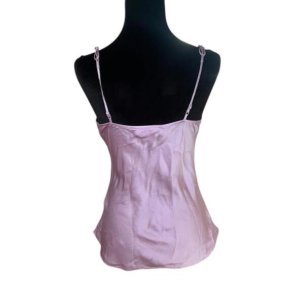 FRAME V-Neck Cami Top Silk Satin Camisole Lavender Lilac Purple Women Size Small - Picture 3 of 5